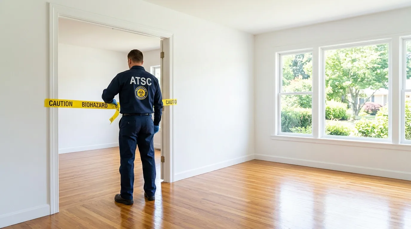Certified biohazard cleanup crew performing Trauma Scene Cleanup in Chicago Heights